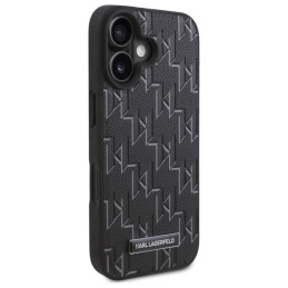Karl Lagerfeld Hot Stamp Magsafe dėklas iPhone 16 - juodas