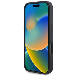 Mercedes MB Curved Stitches Odinis dėklas iPhone 16 Pro - juodas