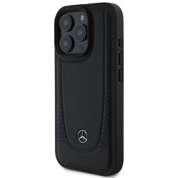 Mercedes Leather Urban dėklas iPhone 16 Pro Max - juodas