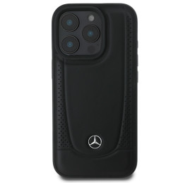 Mercedes Leather Urban dėklas iPhone 16 Pro Max - juodas