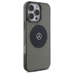 Mercedes MB Case Star Pattern dėklas skirtas iPhone 16 Pro - juodas