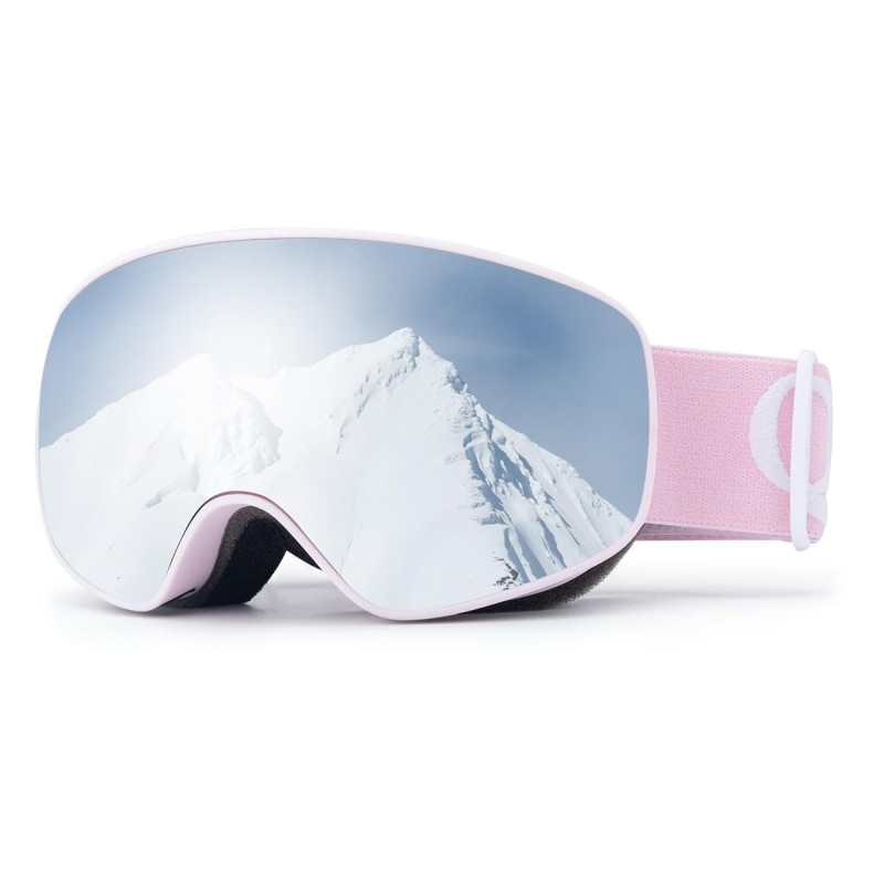 Qunature Pink slidinėjimo akiniai vaikams (vidutiniai/ dideli vaikiška versija)