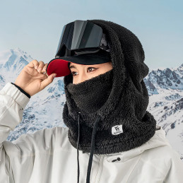Qunature Arctic Velvet slidinėjimo balaklava M dydis - juoda