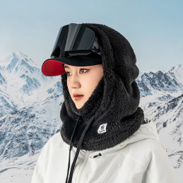 Qunature Arctic Velvet slidinėjimo balaklava M dydis - juoda