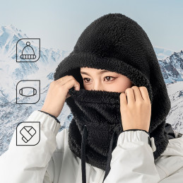 Qunature Arctic Velvet slidinėjimo balaklava L dydis - juoda