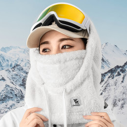 Qunature Arctic Velvet slidinėjimo balaklava L dydis - balta
