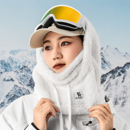 Qunature Arctic Velvet slidinėjimo balaklava L dydis - balta