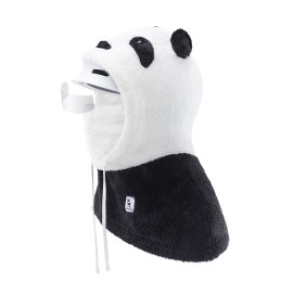 Qunature Panda slidinėjimo balaklava vaikams/ suaugusiesiems, M dydis - juoda/ balta