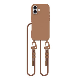 Tech-Protect MagNecklace MagSafe dėklas su dirželiu iPhone 16 - rudas