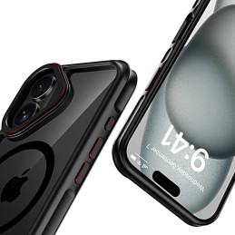 Tech-Protect MagHybrid MagSafe dėklas iPhone 16 - juodas