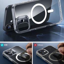 ESR Classic Hybrid Halolock MagSafe dėklas + grūdintas stiklas skirtas iPhone 16 Plus - skaidrus