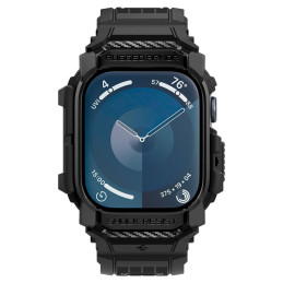 Spigen Rugged Armor Pro dėklas su dirželiu Apple Watch 10 (42 mm) - juodas