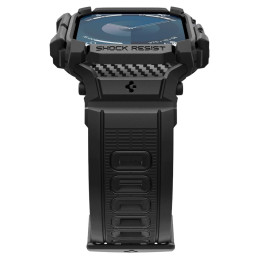 Spigen Rugged Armor Pro dėklas su dirželiu Apple Watch 10 (42 mm) - juodas