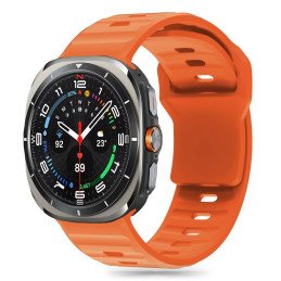 Tech-Protect Silicone Line dirželis, skirtas Samsung Galaxy Watch Ultra (47 mm) - oranžinis