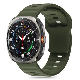 Tech-Protect Silicone Line dirželis, skirtas Samsung Galaxy Watch Ultra (47 mm) - žalias