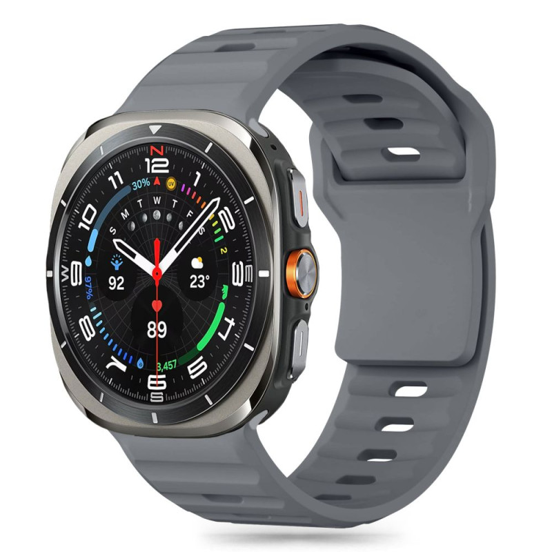 Tech-Protect Silicone Line dirželis, skirtas Samsung Galaxy Watch Ultra (47 mm) - pilkas