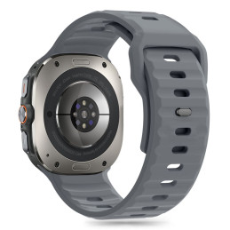 Tech-Protect Silicone Line dirželis, skirtas Samsung Galaxy Watch Ultra (47 mm) - pilkas
