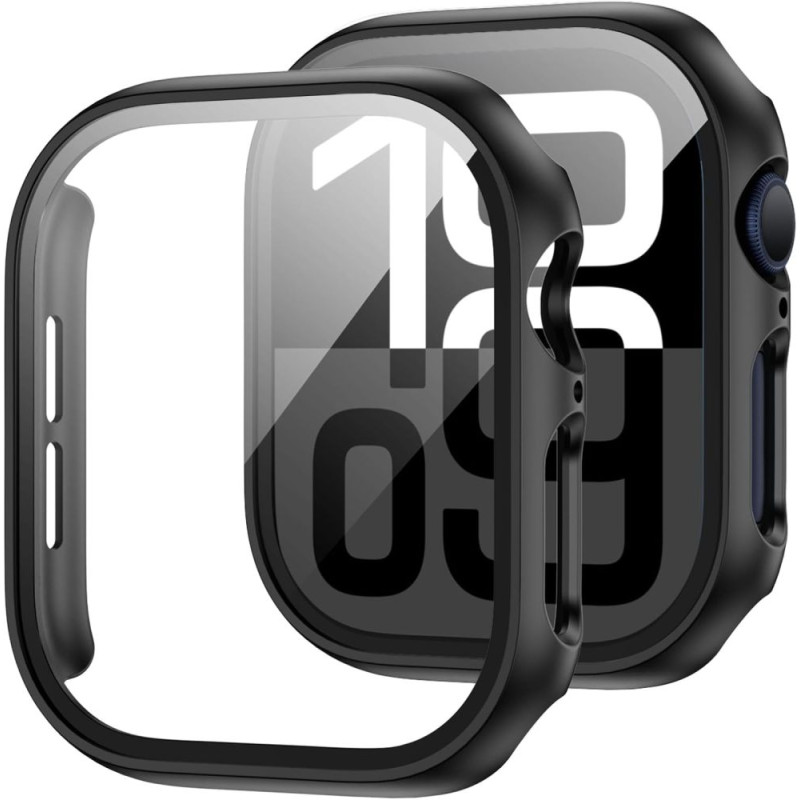 Tech-Protect Defense360 grūdinto stiklo dėklas, skirtas Apple Watch 10 (46 mm) – juodas