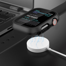 Tech-Protect Defense360 grūdinto stiklo dėklas, skirtas Apple Watch 10 (46 mm) – juodas