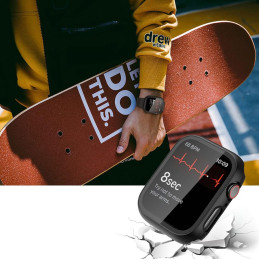 Tech-Protect Defense360 grūdinto stiklo dėklas, skirtas Apple Watch 10 (46 mm) – juodas