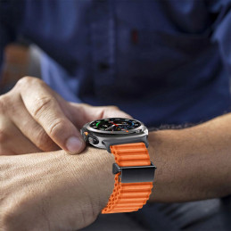 Tech-Protect Weave Pro dirželis, skirtas Samsung Galaxy Watch Ultra (47 mm) - oranžinis
