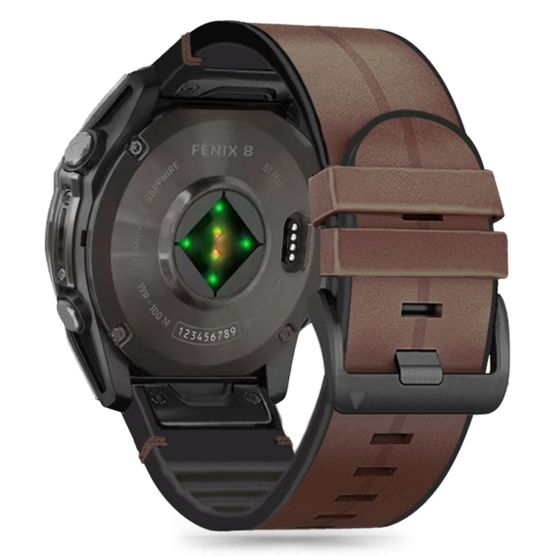 Tech-Protect silikoninis PU dirželis, skirtas Garmin Fenix 5X / 5X Plus / 6X / 6X Pro / 7X / 8 (51 mm) - ruda