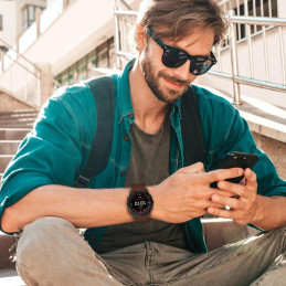 Tech-Protect silikoninis PU dirželis, skirtas Garmin Fenix 5 / 6 / 6 Pro / 7 / 8 (47 mm) / E - ruda
