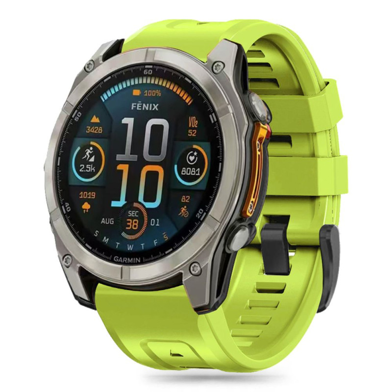 Tech-Protect Silikoninis Garmin Fenix 5 / 6 / 6 Pro / 7 / 8 (47 mm) / E dirželis - žalias