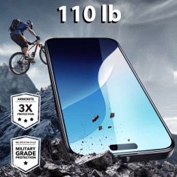 ESR Armorite grūdintas stiklas iPhone 16 su aplikatoriumi - su juodu rėmeliu