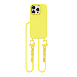 Tech-Protect MagNecklace MagSafe dėklas su dirželiu, skirtas iPhone 16 Pro Max - geltonas