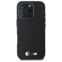 BMW Carbon Wrapped Metal dėklas iPhone 16 Pro - juodas