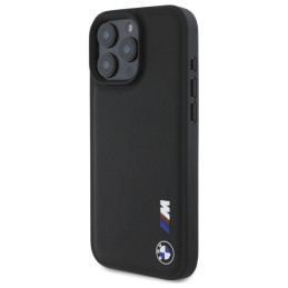 BMW Smooth Rubber Logo dėklas, skirtas iPhone 16 Pro Max - juodas