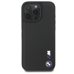 BMW Smooth Rubber Logo dėklas, skirtas iPhone 16 Pro Max - juodas