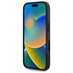 BMW Smooth Rubber Logo dėklas, skirtas iPhone 16 Pro Max - juodas