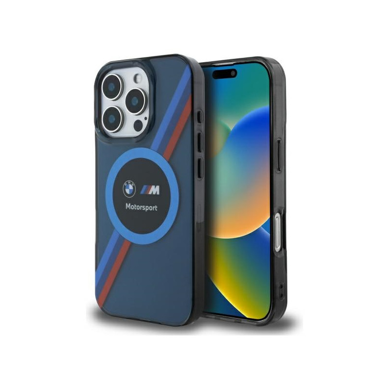 BMW Motosport IML Circle MagSafe dėklas iPhone 16 Pro - tamsiai mėlynas