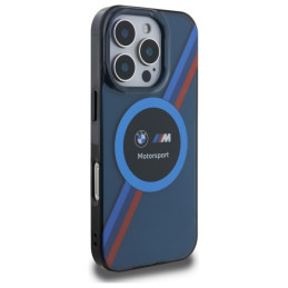 BMW Motosport IML Circle MagSafe dėklas iPhone 16 Pro - tamsiai mėlynas