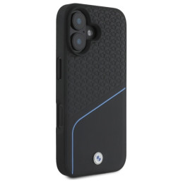 BMW Sign Leather Textured And Line MagSafe dėklas iPhone 16 - juodas
