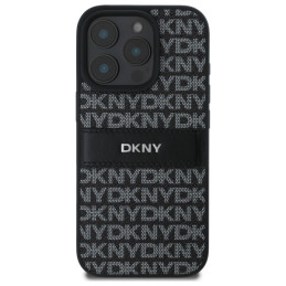 DKNY Texture Pattern Tonal Stripe dėklas iPhone 16 Pro - juodas