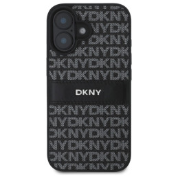 DKNY Texture Pattern Tonal Stripe dėklas iPhone 16 - juodas