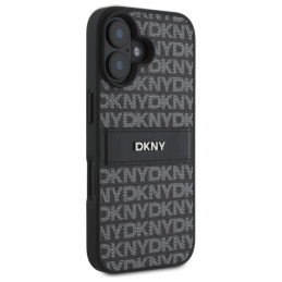DKNY Texture Pattern Tonal Stripe dėklas iPhone 16 - juodas
