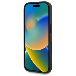 DKNY Texture Pattern Tonal Stripe dėklas iPhone 16 - juodas