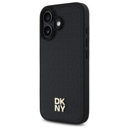DKNY Repeat Pattern Stack Logo MagSafe iPhone 16 dėklas – juodas