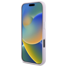 DKNY Liquid Silicone Small Metal Logo MagSafe dėklas iPhone 16 Pro Max - rožinis