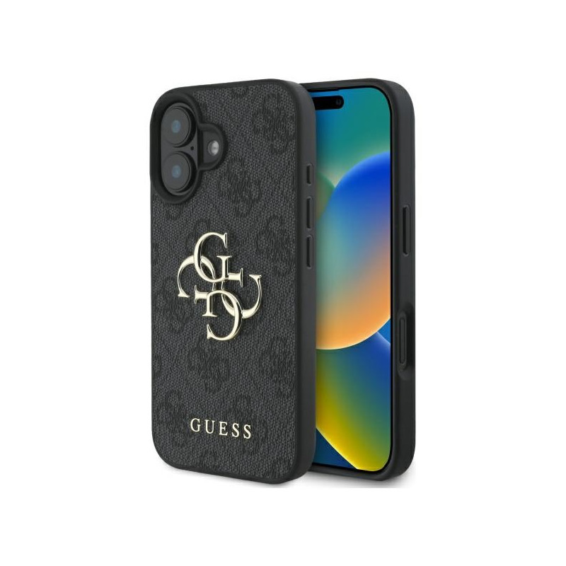 Guess 4G Big Logo dėklas, skirtas iPhone 16 Plus - juodas