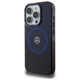 Mercedes MB Double Layer BiColor MagSafe dėklas iPhone 16 Pro Max - mėlynas