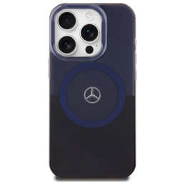 Mercedes MB Double Layer BiColor MagSafe dėklas iPhone 16 Pro Max - mėlynas