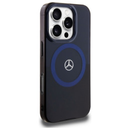 Mercedes MB Double Layer BiColor MagSafe dėklas iPhone 16 Pro Max - mėlynas