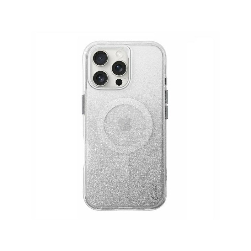 UNIQ Coehl Lumino Magnetic Charging dėklas iPhone 16 Pro Max - sidabrinis