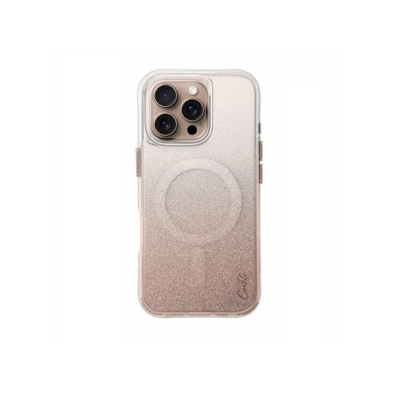 UNIQ Coehl Lumino Magnetic Charging dėklas, skirtas iPhone 16 Pro - auksinis