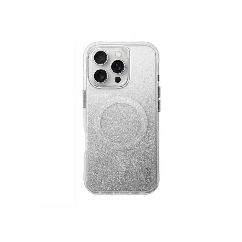 UNIQ Coehl Lumino Magnetic Charging dėklas iPhone 16 Pro - sidabrinis